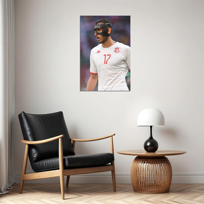 Ellyes Skhiri Tunisia National Team World Cup Poster Wall Art Print Home Wall Decor - xonomax