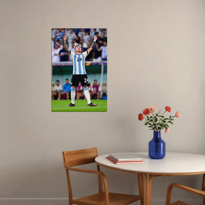 Enzo Fernandez Argentina National Team World Cup Poster Wall Art Print Home Wall Decor - xonomax