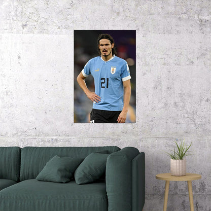 Edinson Cavani Uruguay National Team World Cup Poster Wall Art Print Home Wall Decor - xonomax