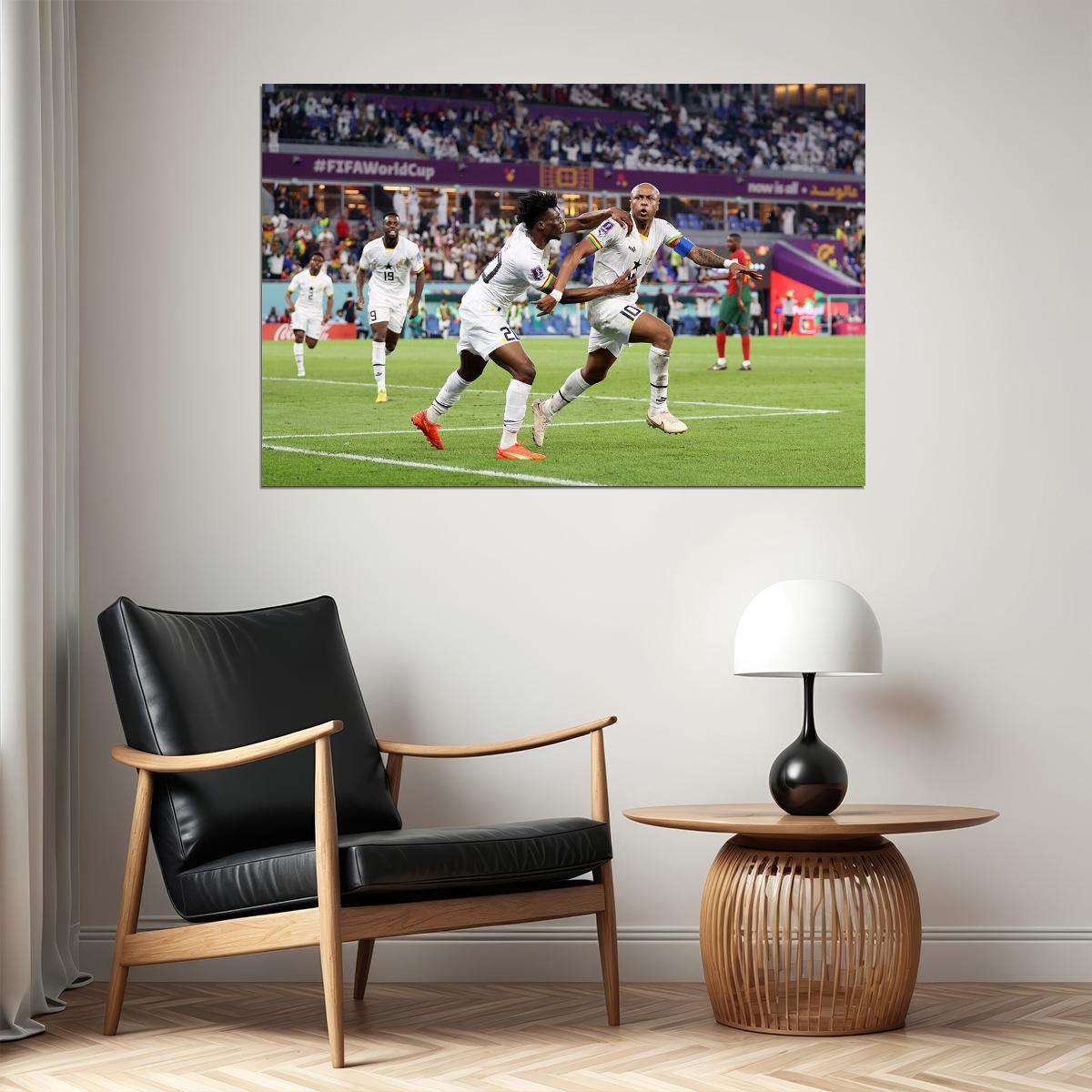 Andre Ayew Ghana National Team World Cup Poster Wall Art Print Home Wall Decor - xonomax