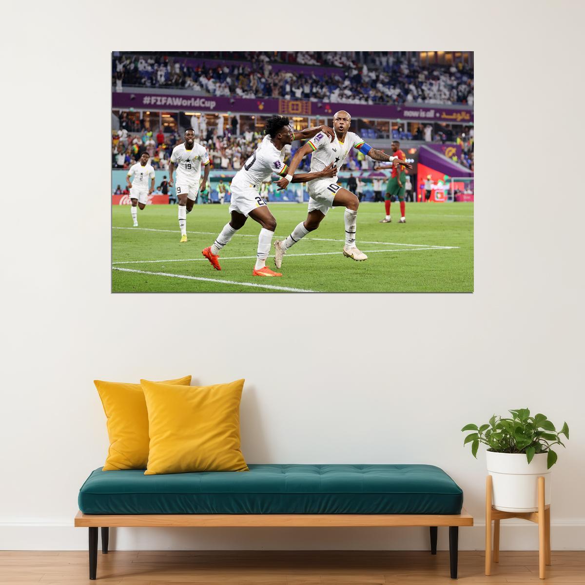Andre Ayew Ghana National Team World Cup Poster Wall Art Print Home Wall Decor - xonomax