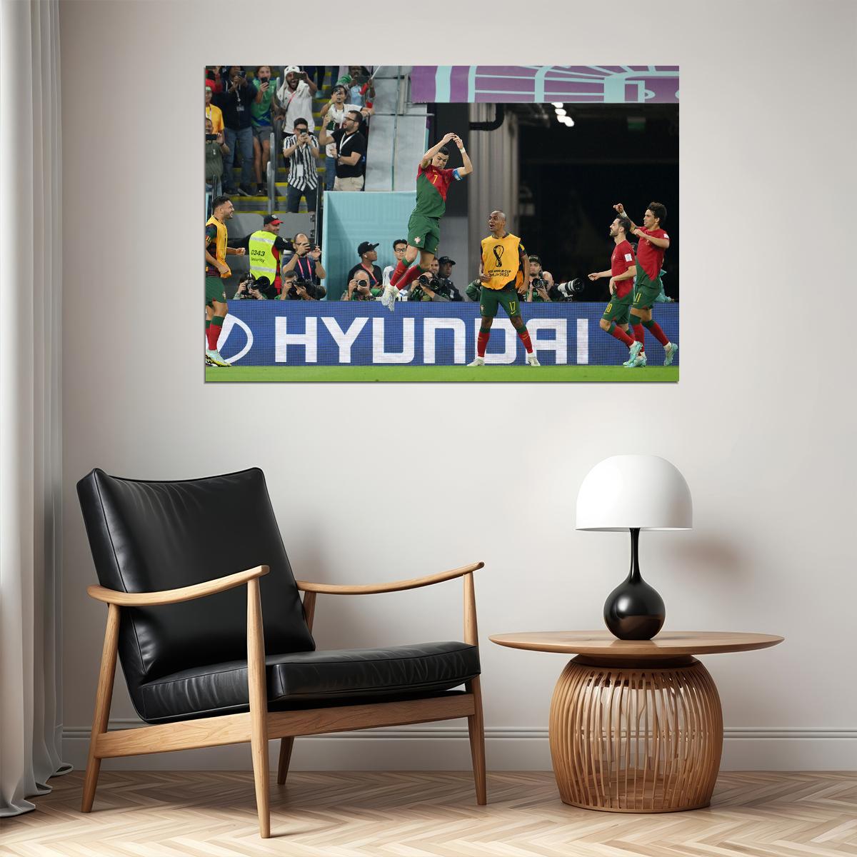 Cristiano Ronaldo Goal Celebration Portugal Poster Wall Art Print Home Wall Decor - xonomax