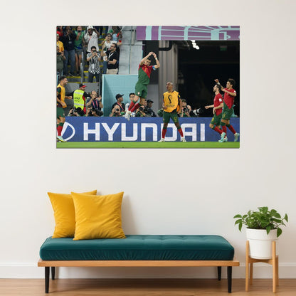 Cristiano Ronaldo Goal Celebration Portugal Poster Wall Art Print Home Wall Decor - xonomax