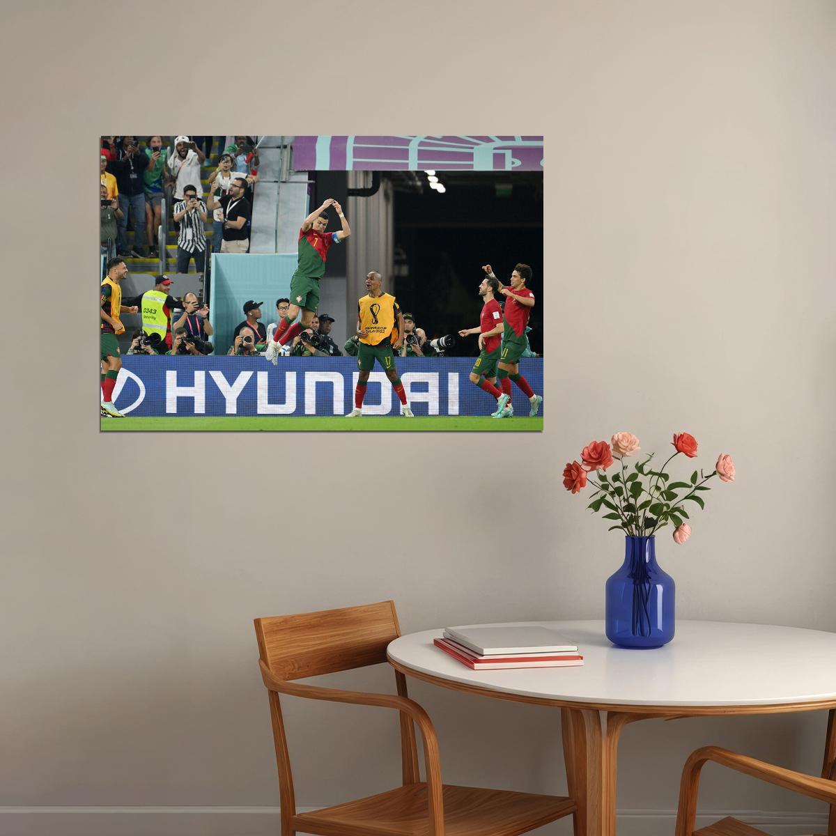 Cristiano Ronaldo Goal Celebration Portugal Poster Wall Art Print Home Wall Decor - xonomax