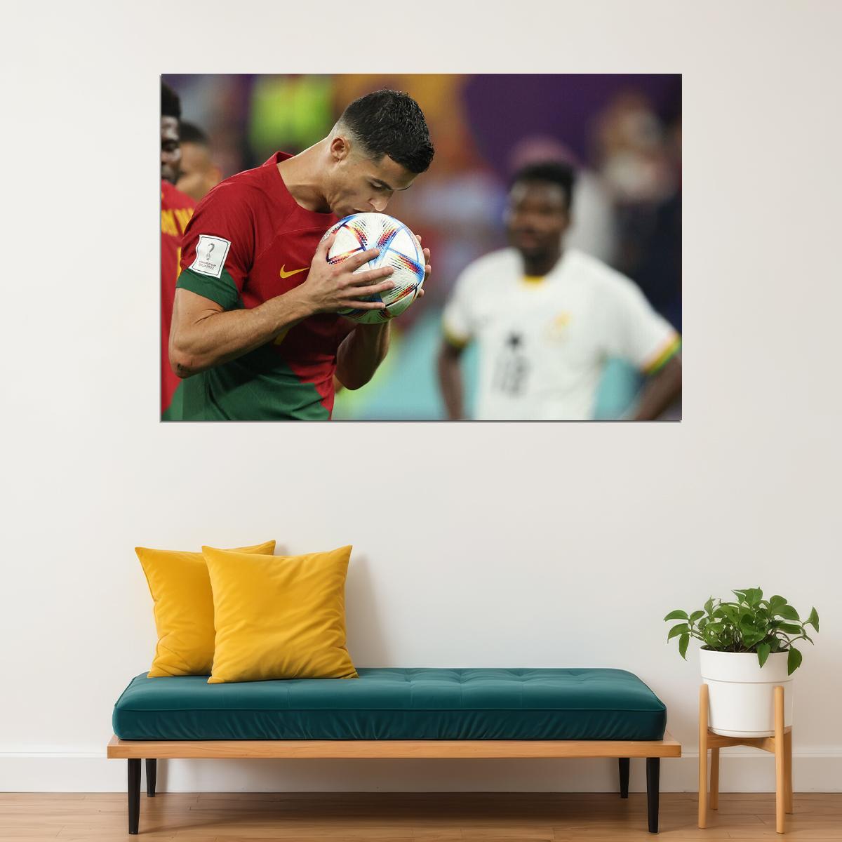 Cristiano Ronaldo Portugal National Team World Cup Poster Wall Art Print Home Wall Decor - xonomax