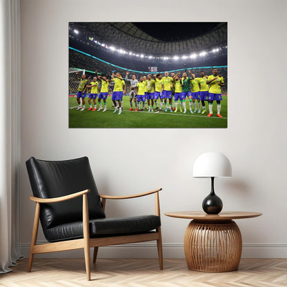 Brazil National Team World Cup Football Poster Wall Art Print Home Wall Decor - xonomax