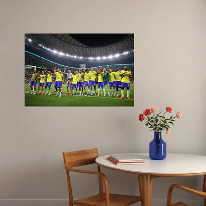 Brazil National Team World Cup Football Poster Wall Art Print Home Wall Decor - xonomax