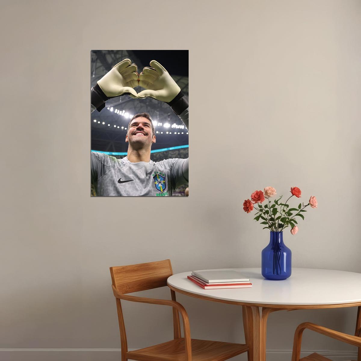 Alisson Becker Brazil National Team Football Poster Wall Art Print Home Wall Decor - xonomax