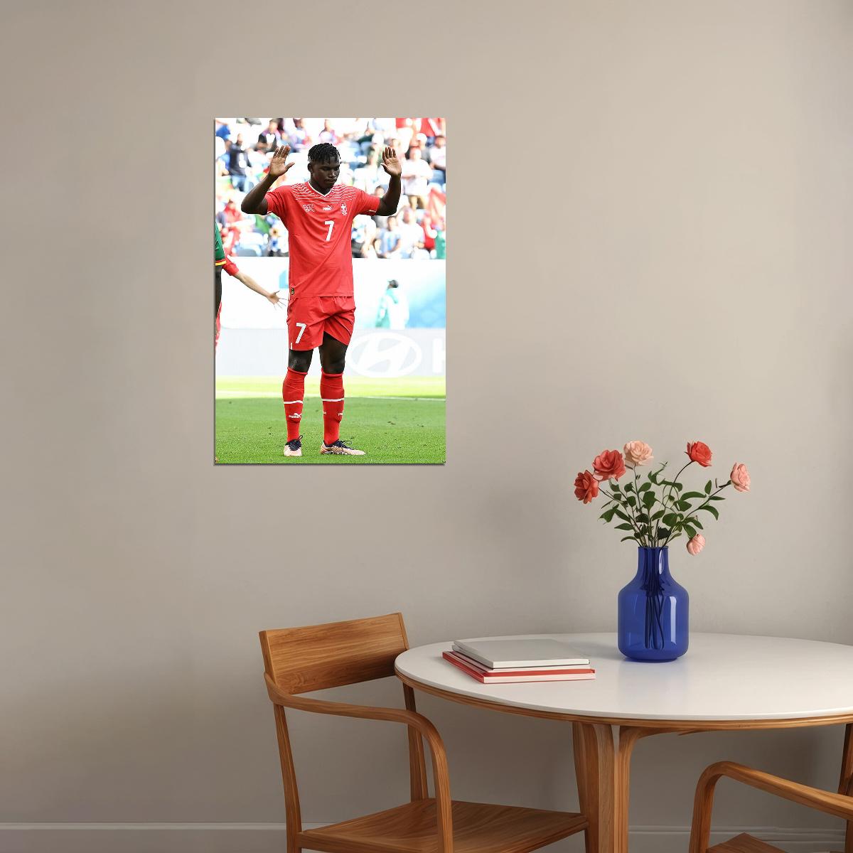 Breel Embolo Cameroon National Team World Cup Qatar 2022 Poster Wall Art Print Home Wall Decor - xonomax