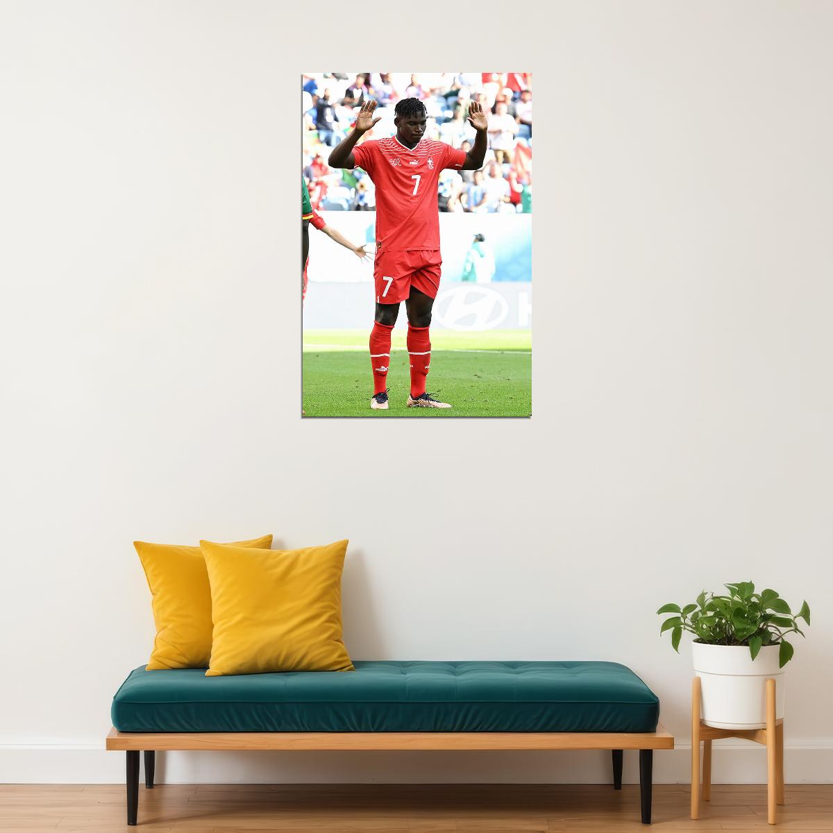 Breel Embolo Cameroon National Team World Cup Qatar 2022 Poster Wall Art Print Home Wall Decor - xonomax