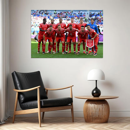 Switzerland National Football Team World Cup Qatar 2022 Poster Wall Art Print Home Wall Decor - xonomax