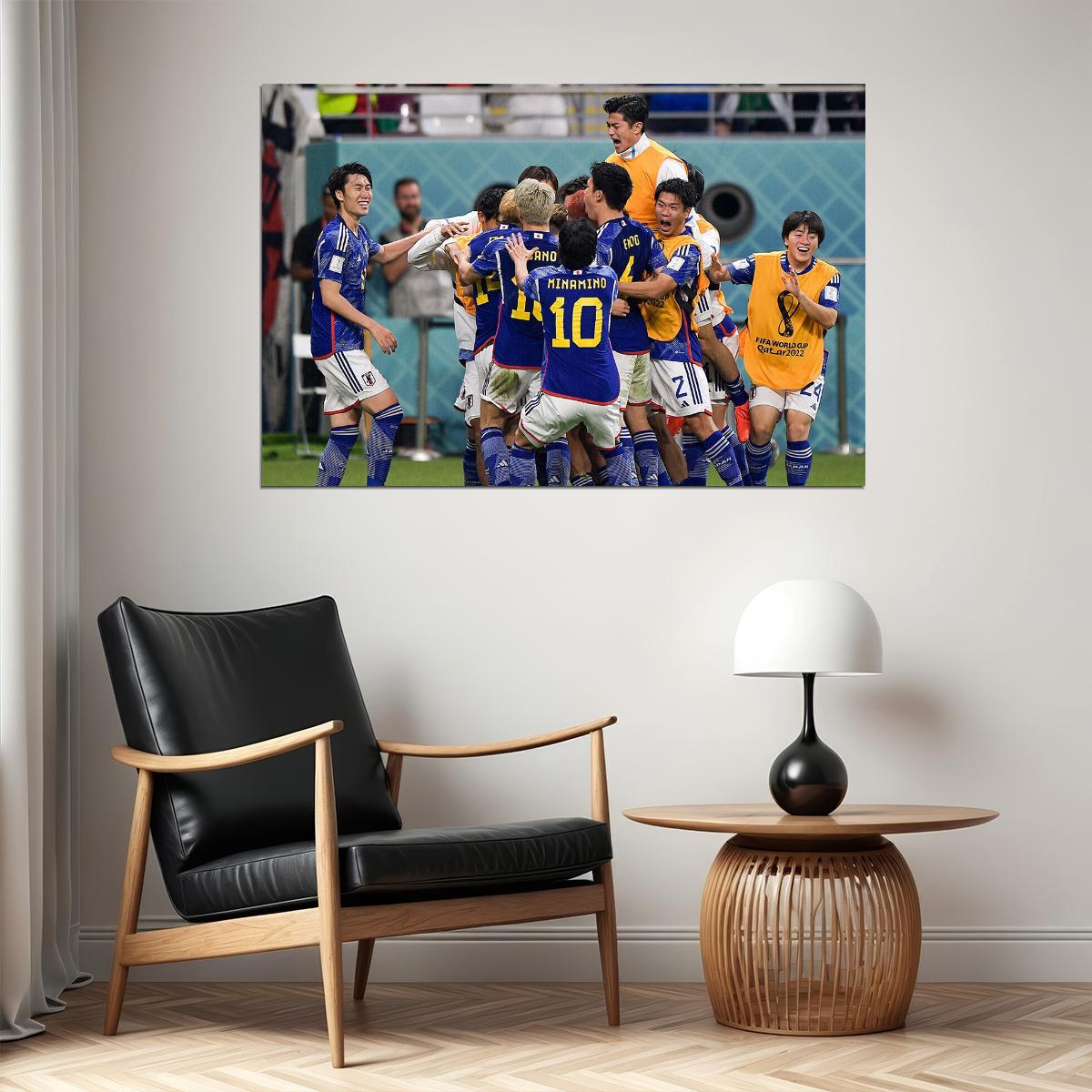 Japan National Team World Cup Qatar 2022 Poster Wall Art Print Home Wall Decor - xonomax