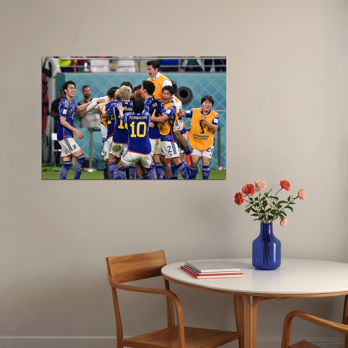 Japan National Team World Cup Qatar 2022 Poster Wall Art Print Home Wall Decor - xonomax