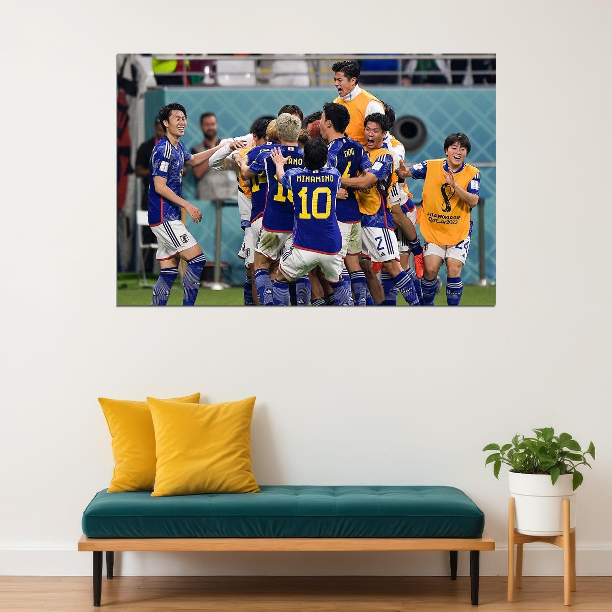 Japan National Team World Cup Qatar 2022 Poster Wall Art Print Home Wall Decor - xonomax