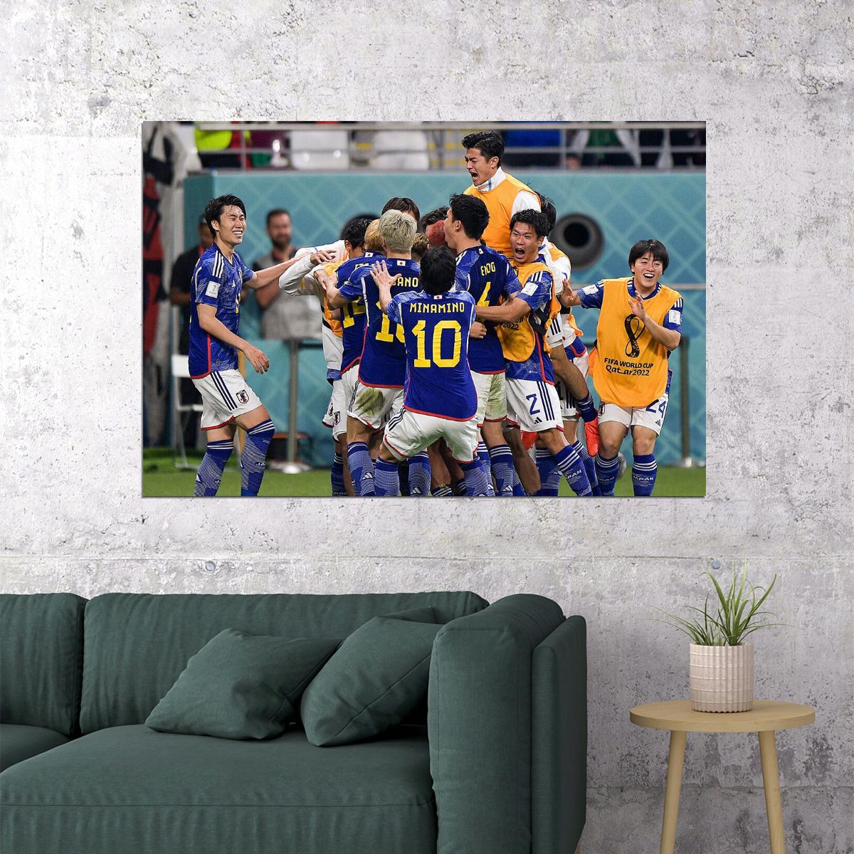 Japan National Team World Cup Qatar 2022 Poster Wall Art Print Home Wall Decor - xonomax