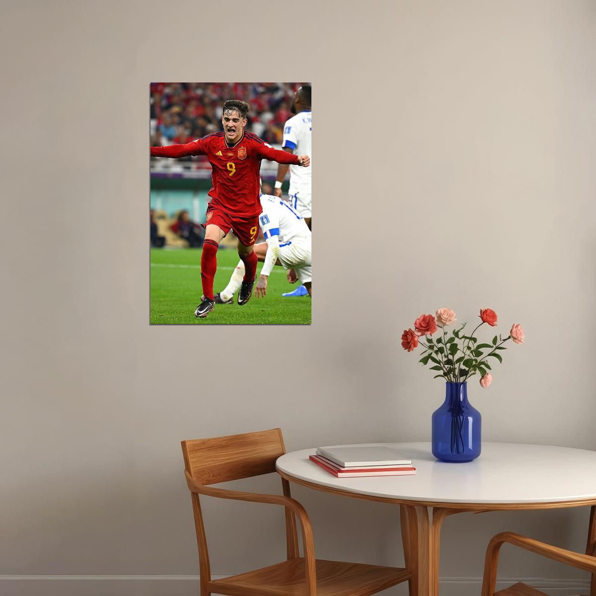 Gavi Spain National Team World Cup Qatar 2022 Poster Wall Art Print Home Wall Decor - xonomax
