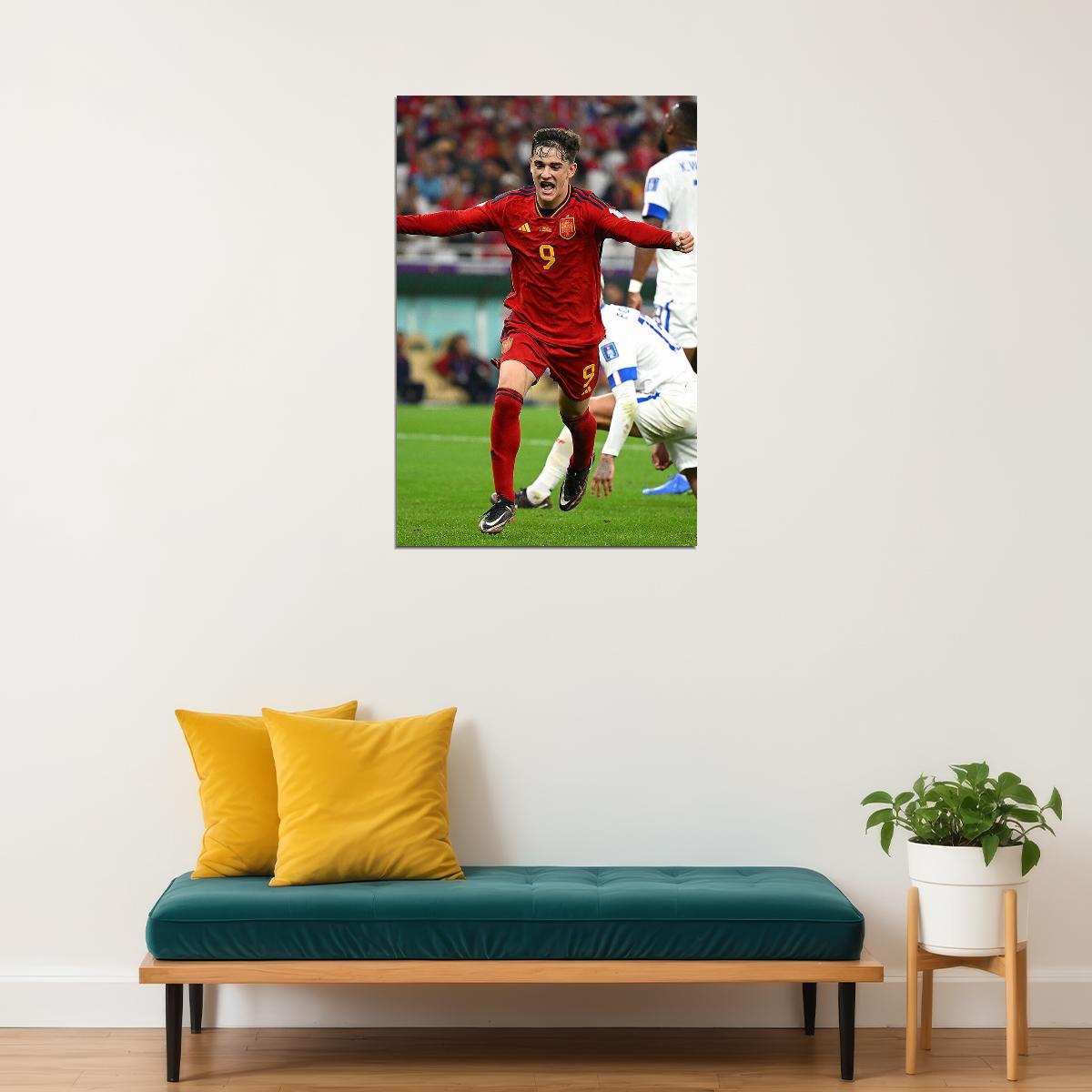 Gavi Spain National Team World Cup Qatar 2022 Poster Wall Art Print Home Wall Decor - xonomax