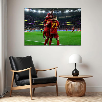 Spain National Team World Cup Qatar 2022 Poster Wall Art Print Home Wall Decor - xonomax
