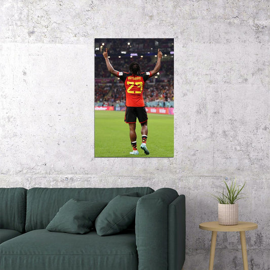 Belgium National Team World Cup Qatar 2022 Michy Batshuayi Poster Wall Art Print Home Wall Decor - xonomax