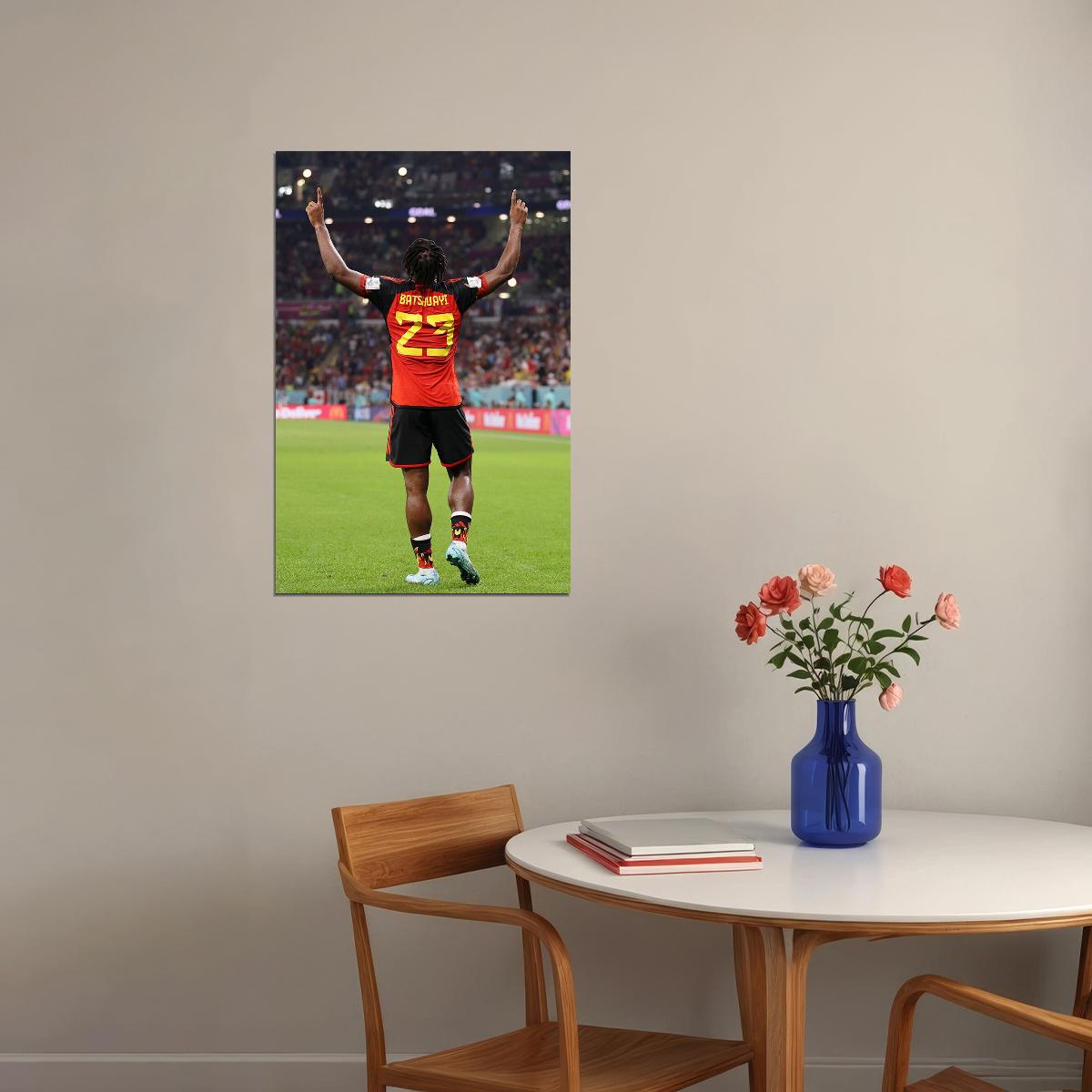 Belgium National Team World Cup Qatar 2022 Michy Batshuayi Poster Wall Art Print Home Wall Decor - xonomax