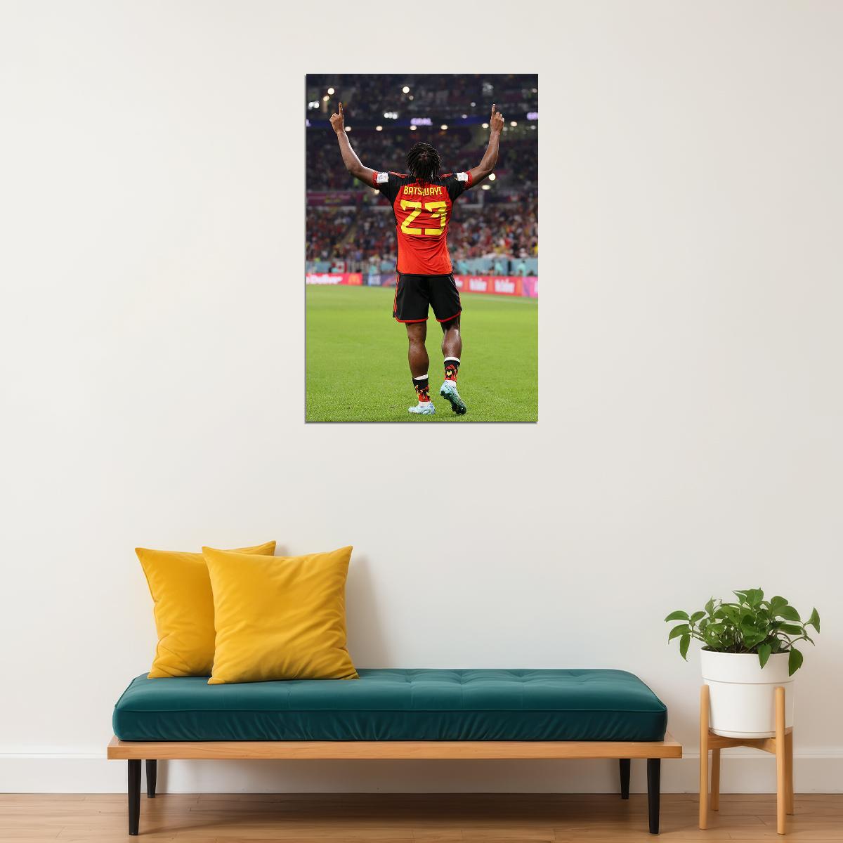 Belgium National Team World Cup Qatar 2022 Michy Batshuayi Poster Wall Art Print Home Wall Decor - xonomax