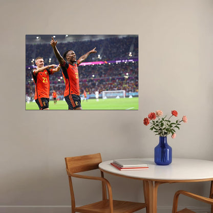 Michy Batshuayi Belgium National Team World Cup Qatar 2022 Poster Wall Art Print Home Wall Decor - xonomax