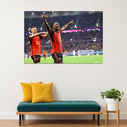 Michy Batshuayi Belgium National Team World Cup Qatar 2022 Poster Wall Art Print Home Wall Decor - xonomax