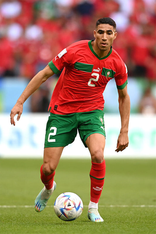 Achraf Hakimi Morocco National Team World Soccer Fans Poster Wall Art Print Home Wall Decor - xonomax
