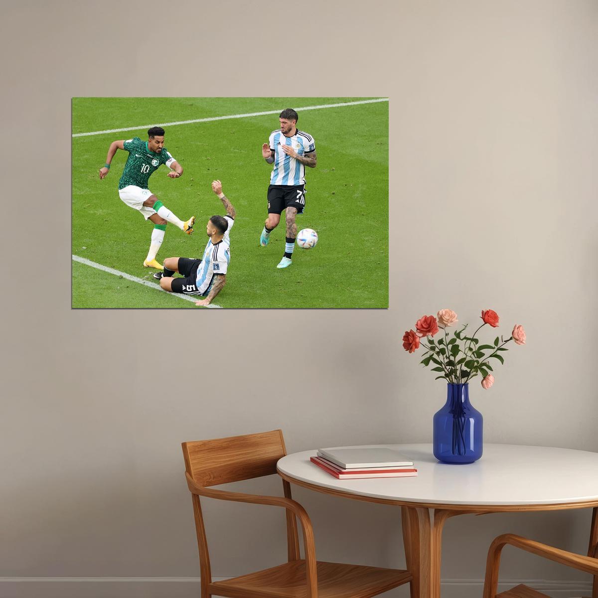 Salem Aldawsari Saudi Arabia National Team World Soccer Fans Poster Wall Art Print Home Wall Decor