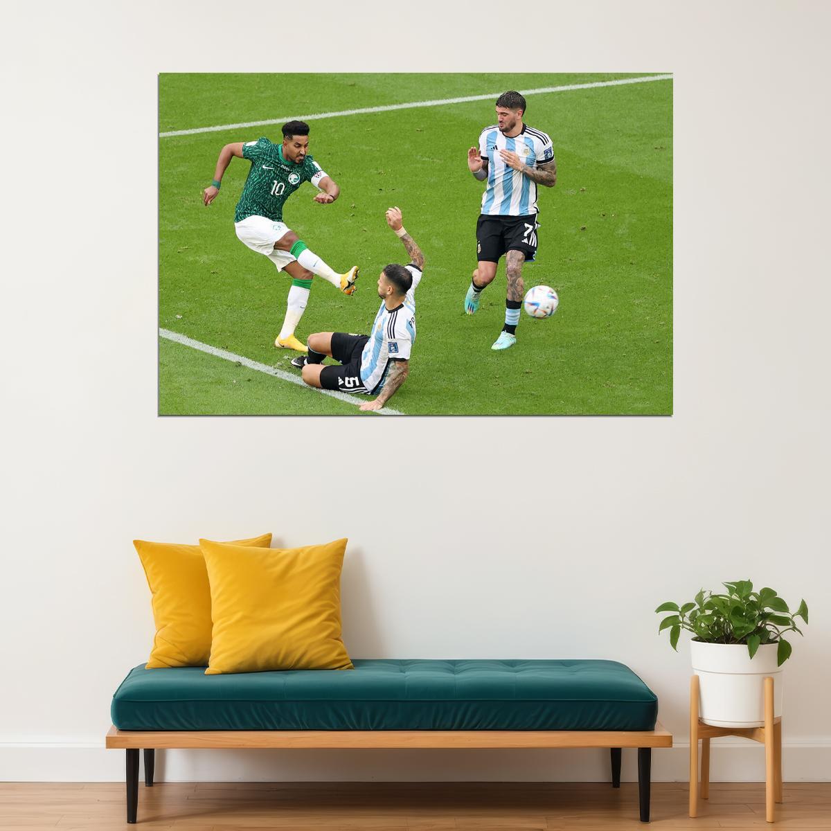 Salem Aldawsari Saudi Arabia National Team World Soccer Fans Poster Wall Art Print Home Wall Decor