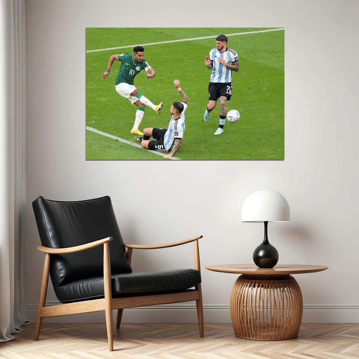 Salem Aldawsari Saudi Arabia National Team World Soccer Fans Poster Wall Art Print Home Wall Decor