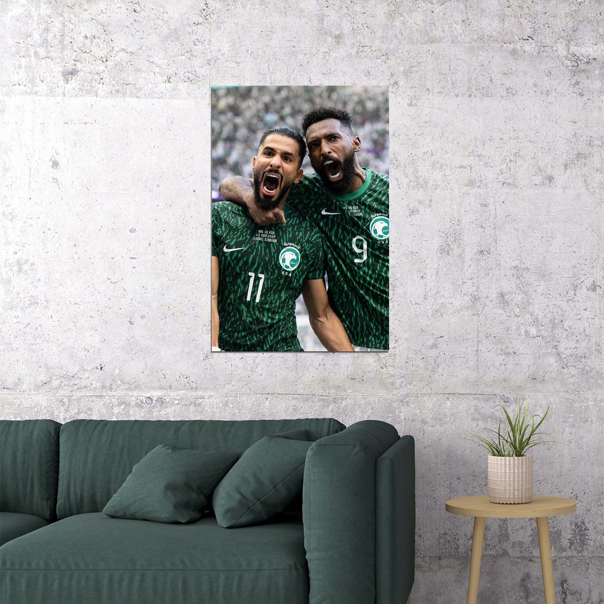 Saleh Alshehri Saudi Arabia National Team World Soccer Fans Poster Wall Art Print Home Wall Decor
