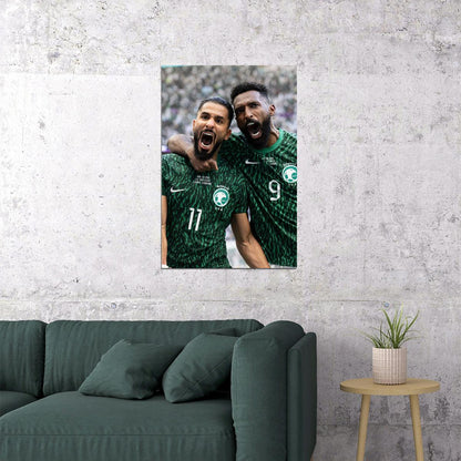 Saleh Alshehri Saudi Arabia National Team World Soccer Fans Poster Wall Art Print Home Wall Decor
