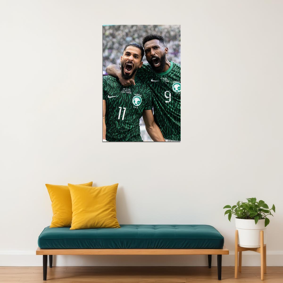 Saleh Alshehri Saudi Arabia National Team World Soccer Fans Poster Wall Art Print Home Wall Decor