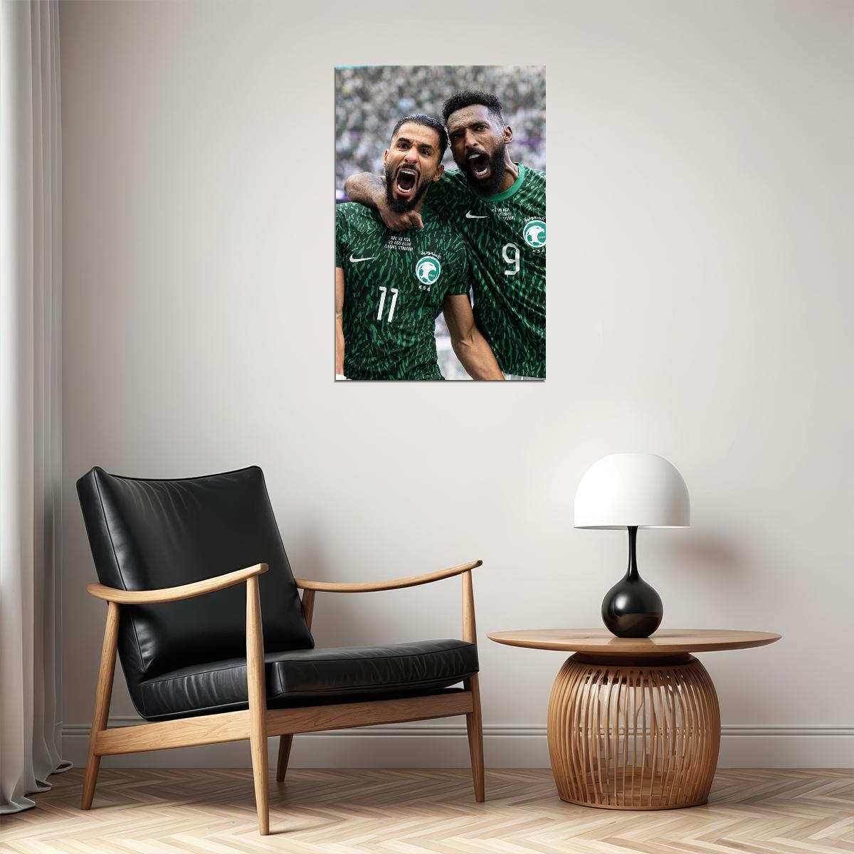 Saleh Alshehri Saudi Arabia National Team World Soccer Fans Poster Wall Art Print Home Wall Decor