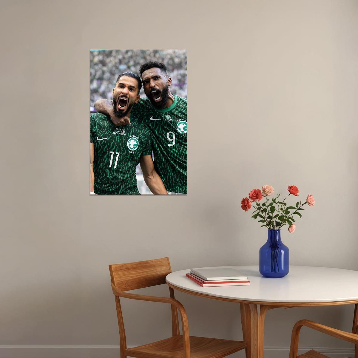 Saleh Alshehri Saudi Arabia National Team World Soccer Fans Poster Wall Art Print Home Wall Decor