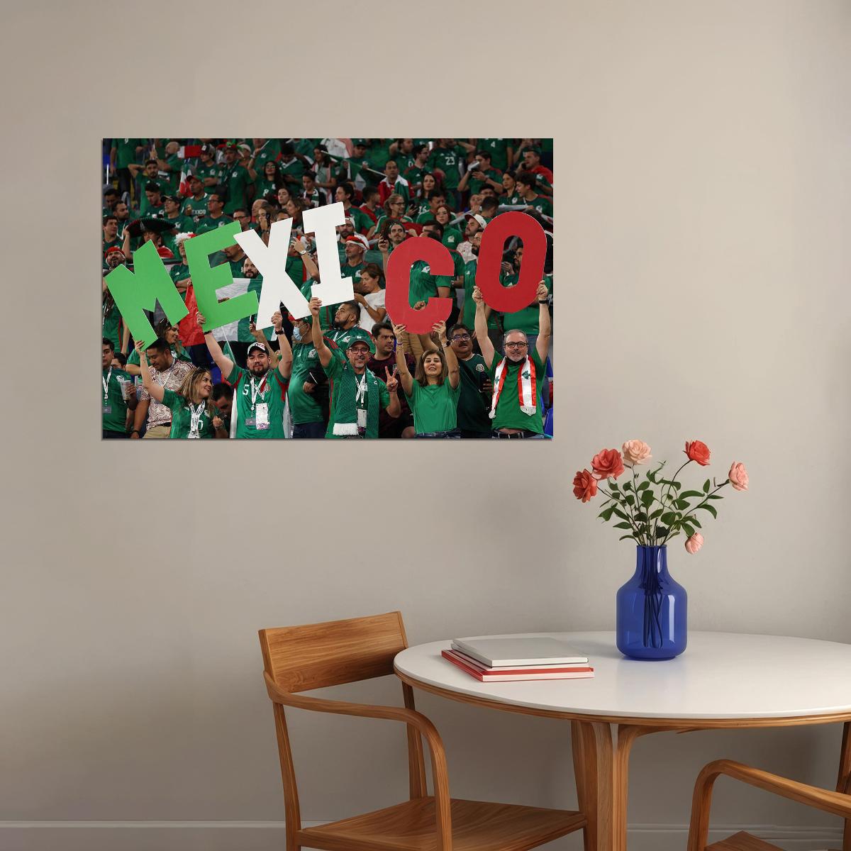 Mexico World Soccer Fans 2022 Football Poster Wall Art Print Home Wall Decor - xonomax