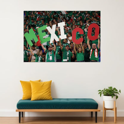 Mexico World Soccer Fans 2022 Football Poster Wall Art Print Home Wall Decor - xonomax