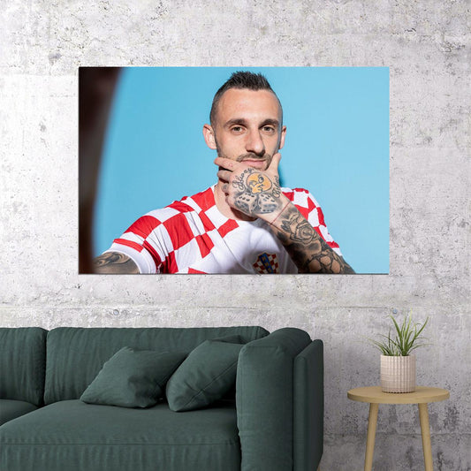 Marcelo Brozovic Croatia World Soccer Fans 2022 Poster Wall Art Print Home Wall Decor - xonomax