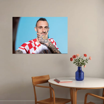 Marcelo Brozovic Croatia World Soccer Fans 2022 Poster Wall Art Print Home Wall Decor - xonomax