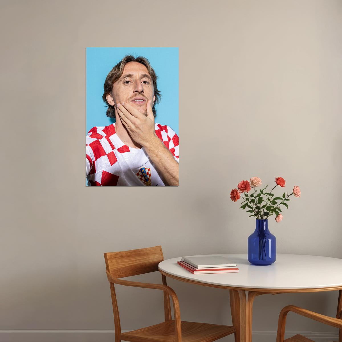Luka Modric Croatia World Soccer Fans 2022 Poster Wall Art Print Home Wall Decor - xonomax