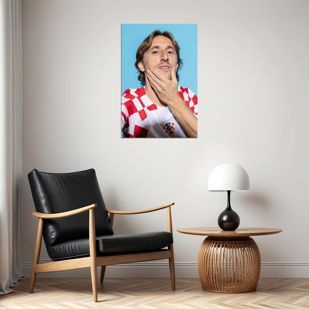Luka Modric Croatia World Soccer Fans 2022 Poster Wall Art Print Home Wall Decor - xonomax