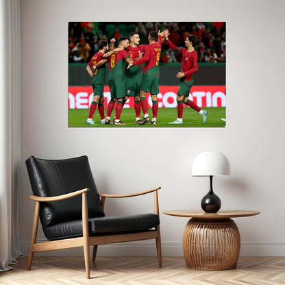 Portugal National Football Team World Soccer Fans 2022 Poster Wall Art Print Home Wall Decor - xonomax