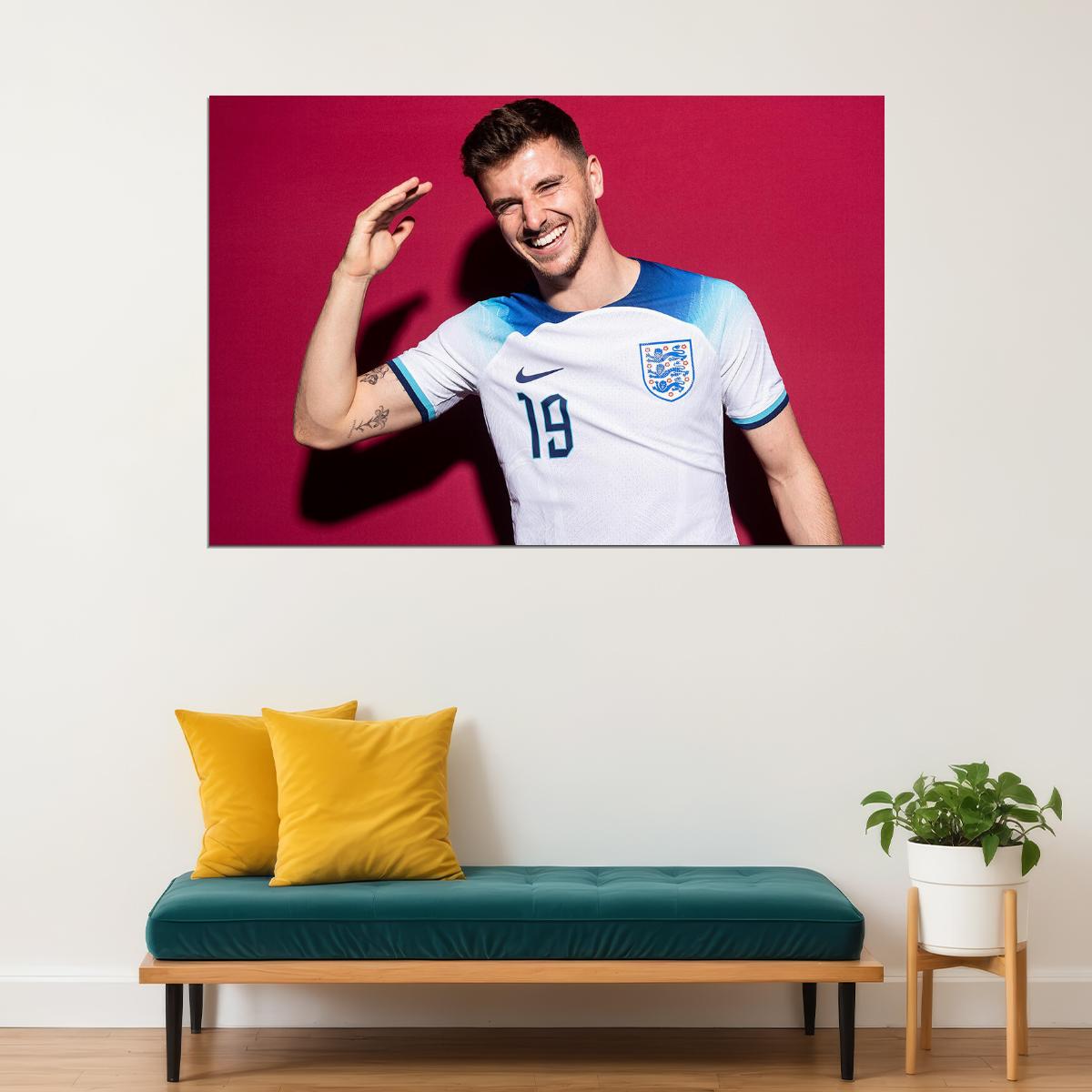 Mason Mount England World Soccer Fans 2022 Poster Wall Art Print Home Wall Decor - xonomax