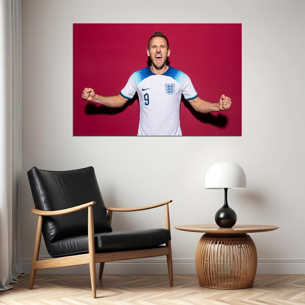 Harry Kane England World Soccer Fans 2022 Poster Wall Art Print Home Wall Decor - xonomax