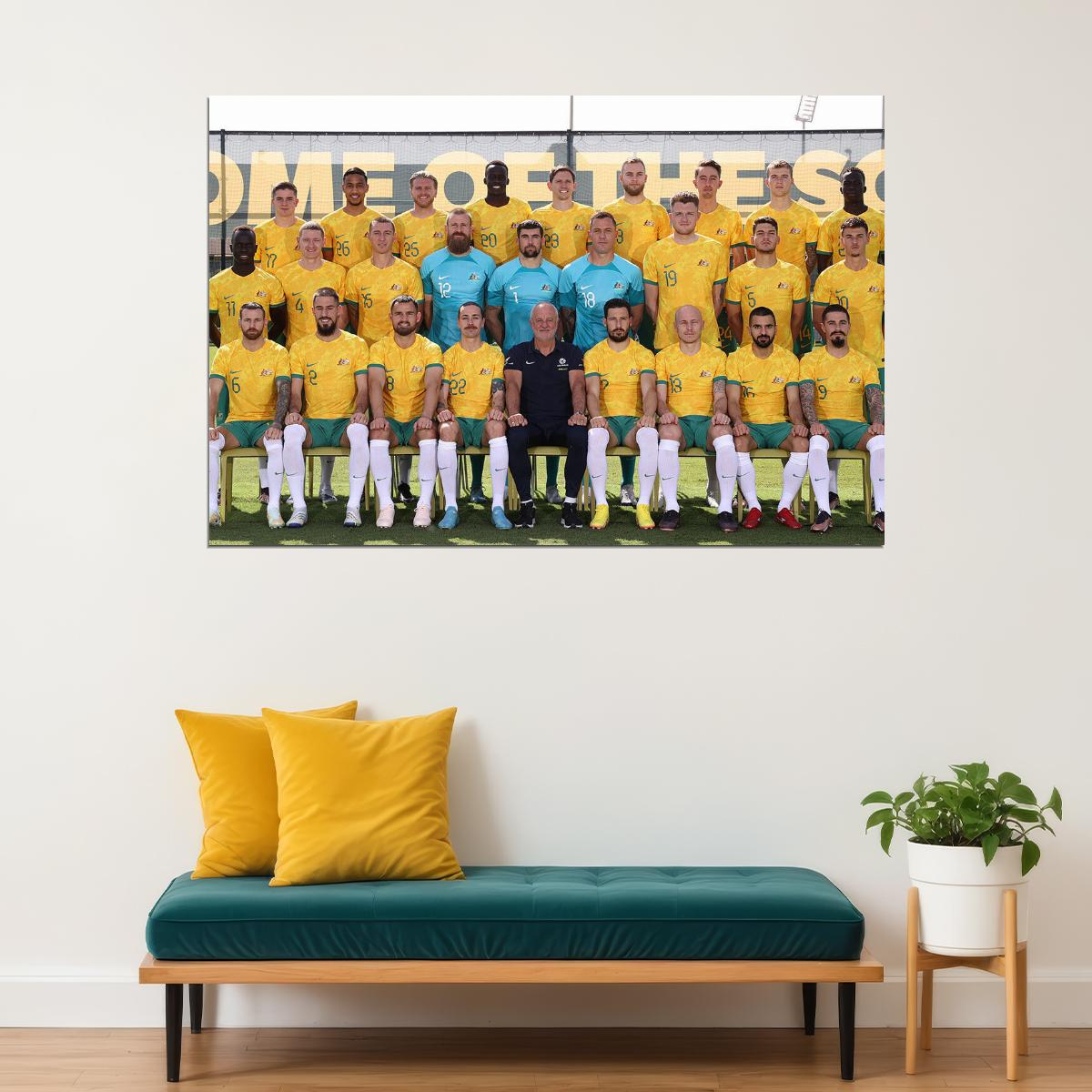 Australia National Football Team World Soccer 2022 Poster Wall Art Print Home Wall Decor - xonomax