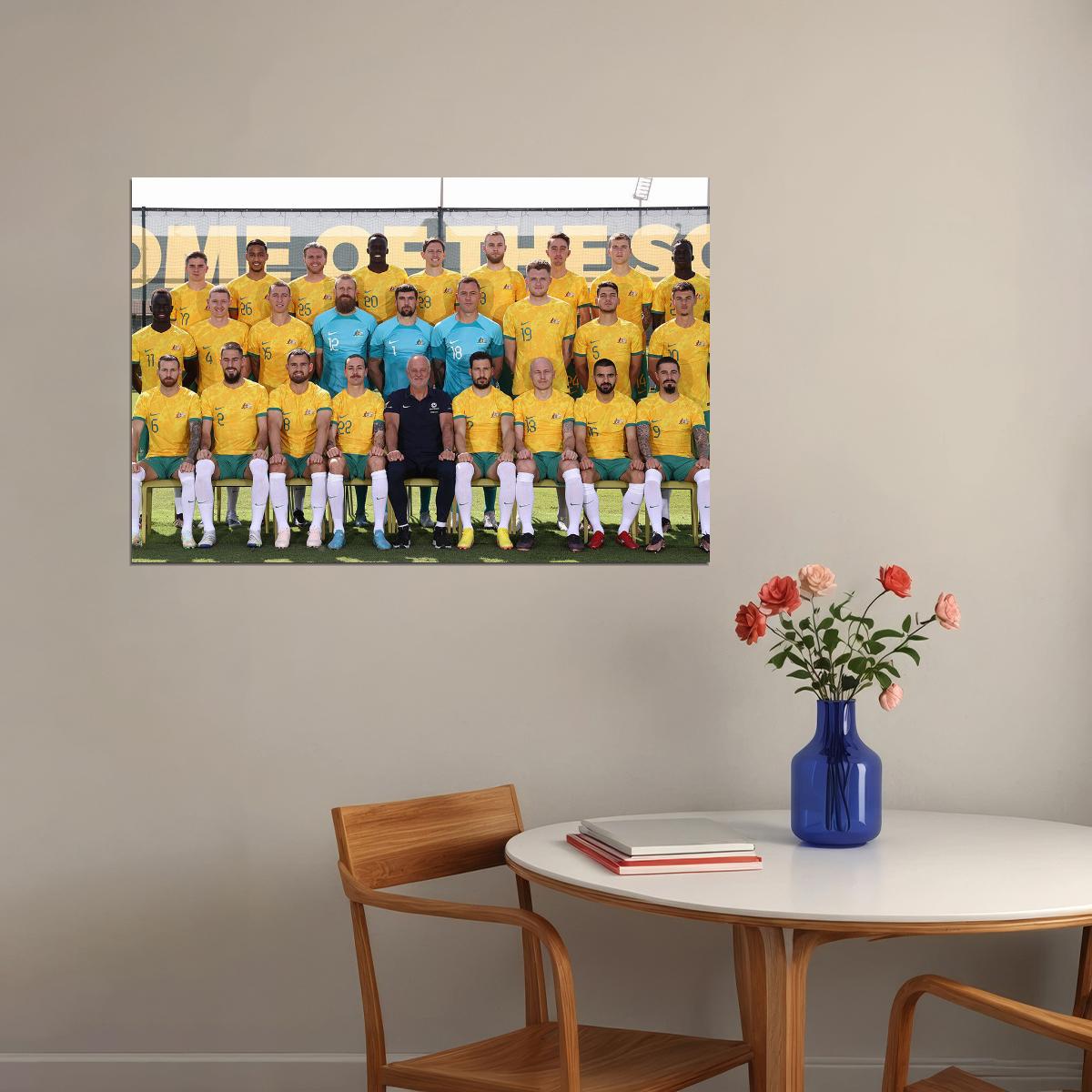 Australia National Football Team World Soccer 2022 Poster Wall Art Print Home Wall Decor - xonomax