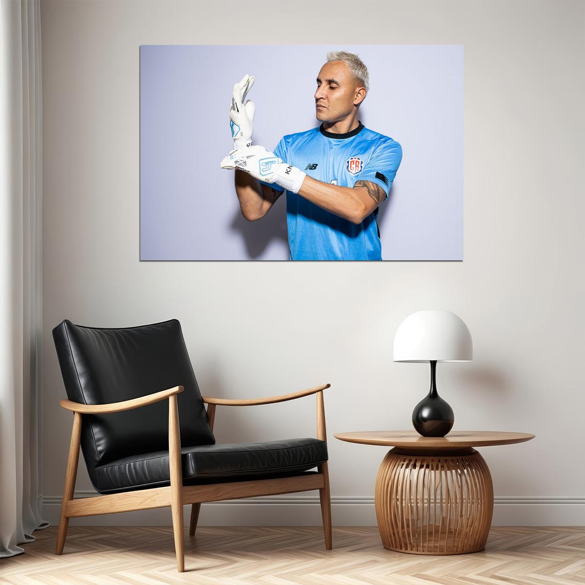 Keylor Navas Costa Rica World Soccer Fans 2022 Poster Wall Art Print Home Wall Decor - xonomax
