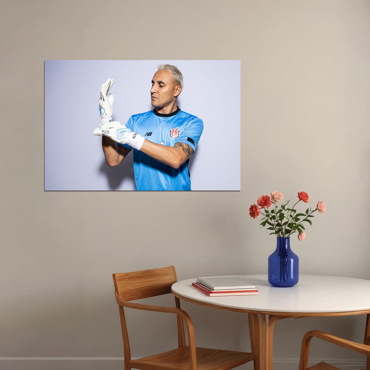 Keylor Navas Costa Rica World Soccer Fans 2022 Poster Wall Art Print Home Wall Decor - xonomax