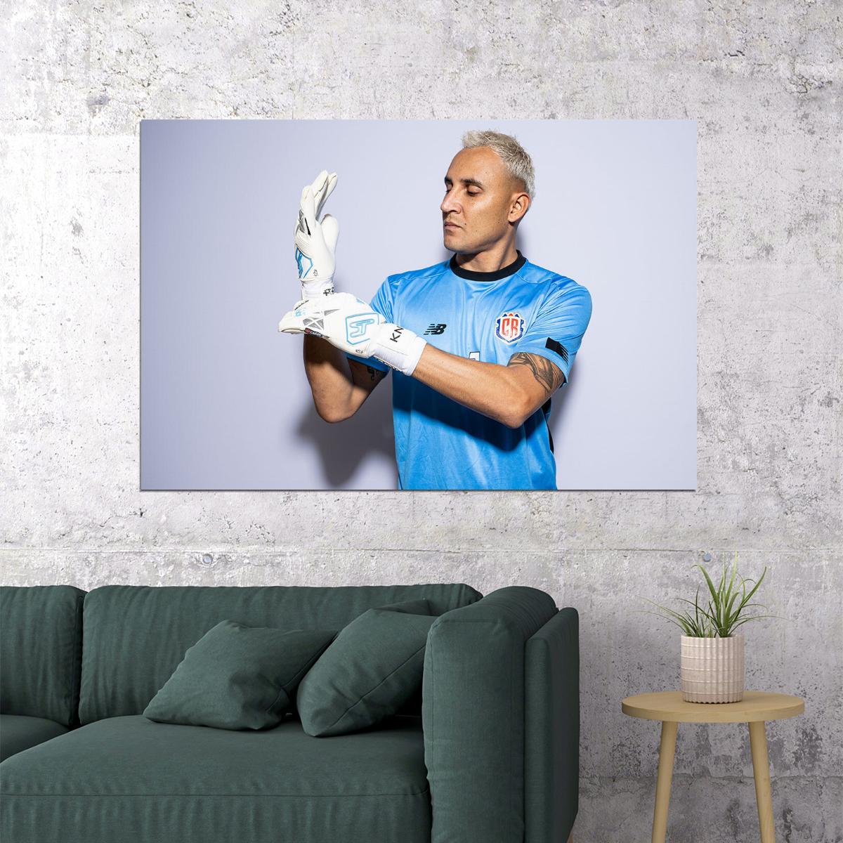Keylor Navas Costa Rica World Soccer Fans 2022 Poster Wall Art Print Home Wall Decor - xonomax